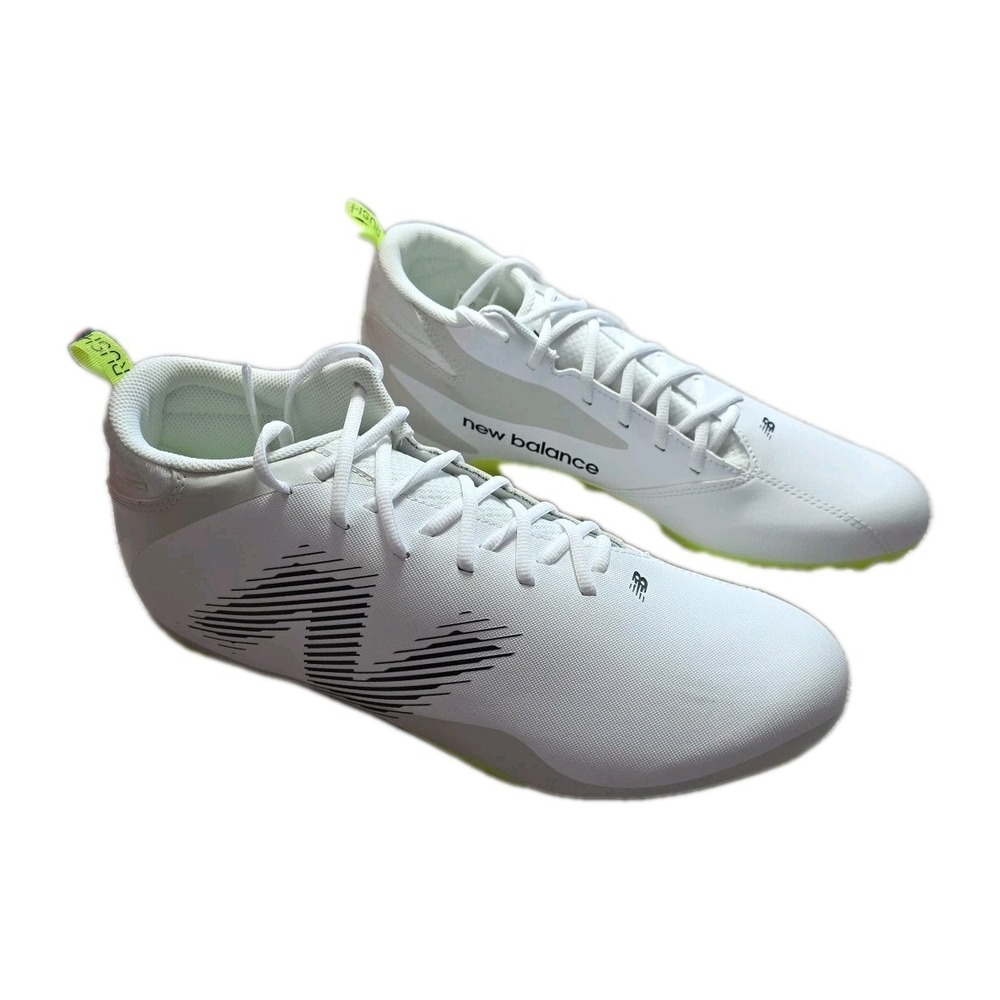 New Balance Rush v4 Low‎ White Hi-Lite Lacrosse Cleats Mens 14D Womens 15.5D